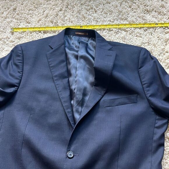 Peter Millar Suit Jacket Blazer Sport Coat Mens 44T Wool Navy - Picture 11 of 16